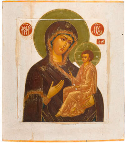 TWO ICONS: CHRIST PANTOKRATOR AND THE MOTHER OF GOD OF TIKHVIN - photo 2