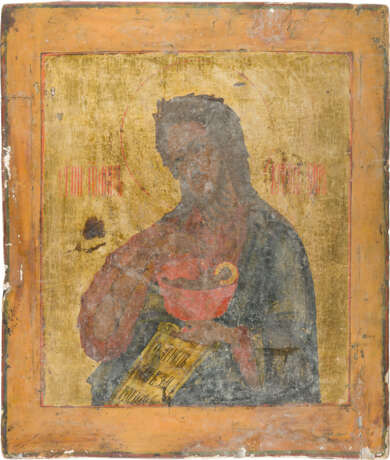 A LARGE ICON SHOWING ST. JOHN THE FORERUNNER FROM A DEISIS - photo 1