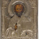 TWO ICONS WITH OKLAD: DEISIS AND ST. NICHOLAS OF MYRA - photo 2