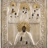THREE ICONS WITH OKLAD SHOWING CHRIST PANTOKRATOR, THE TIKHVINSKAYA MOTHER OF GOD AND A - фото 4