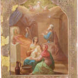 AN ICON SHOWING THE NATIVITY OF THE MOTHER OF GOD - photo 1