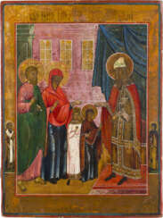 AN ICON SHOWING THE ENTRY OF THE MOTHER OF GOD INTO THE TEMPLE