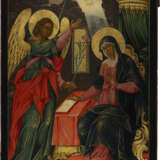 A MONUMENTAL SIGNED AND DATED ICON SHOWING THE ANNUNCIATION FROM A CHRUCH ICONOSTASIS - photo 1