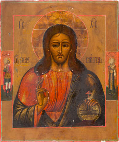 TWO ICONS SHOWING THE ANNUNCIATION AND CHRIST PANTOKRATOR - photo 3