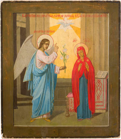 AN ICON SHOWING THE ANNUNCIATION OF THE MOTHER OF GOD - photo 1