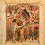 A FINE ICON SHOWING THE NATIVITY OF CHRIST AND THE FLIGHT INTO EGYPT - photo 1