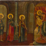 A VERY LARGE ICON SHOWING THE PRESENTATION OF CHRIST IN THE TEMPLE FROM A CHURCH - photo 1