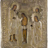 AN ICON SHOWING THE BAPTISM OF CHRIST WITH OKLAD - photo 1