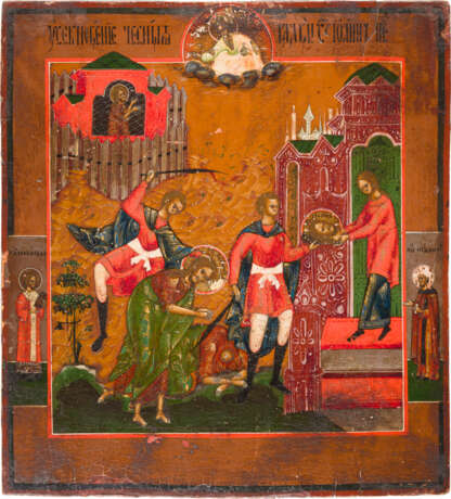 A SMALL ICON SHOWING THE BEHEADING OF ST. JOHN THE FORERUNNER - photo 1