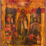 A VERY LARGE ICON SHOWING ST. JOHN THE FORERUNNER WITH SCENES FROM HIS LIFE - photo 1