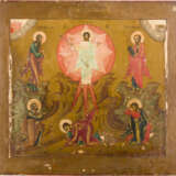 A MONUMENTAL ICON SHOWING THE ASCENSION ON MOUNT TABOR FROM A CHURCH ICONOSTASIS - фото 1