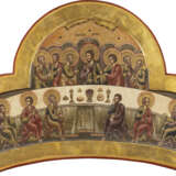 A LARGE ICON SHOWING THE LAST SUPPER FROM A CHURCH ICONOSTASIS - photo 1