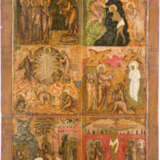 A MONUMENTAL ICON SHOWING SIX MAIN FEAST OF THE LITURGICAL YEAR - photo 1