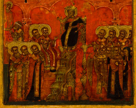 A FINE DOUBLE-SIDED TABLETKA SHOWING THE FIRST COUNCIL OF NICAEA AND FIVE SELECTED SAINTS - photo 4