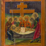 ZWEI IKONEN: GRABLEGUNG CHRISTI UND VIERFELDER-IKONE - Foto 3