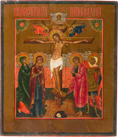 FEINE IKONE MIT DER KREUZIGUNG CHRISTI - Foto 1