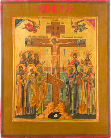 A LARGE ICON SHOWING THE CRUCIFIXION OF CHRIST - фото 1
