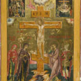 A MONUMENTAL AND FINE ICON SHOWING THE CRUCIFIXION OF CHRIST, THE DEPOSITION AND THE - фото 1