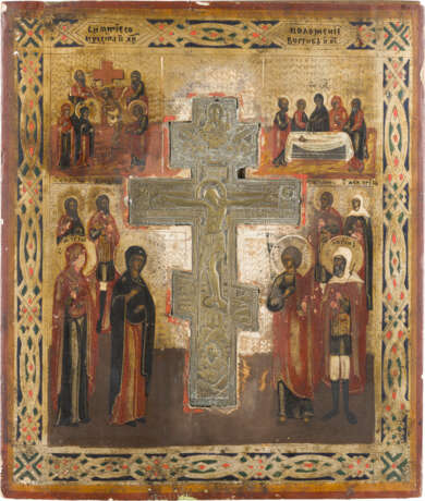 TWO STAUROTHEK ICONS SHOWING THE CRUCIFIXION OF CHRIST - photo 2