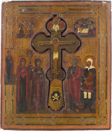 TWO STAUROTHEK ICONS SHOWING THE CRUCIFIXION OF CHRIST - photo 3