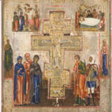 TWO ICONS: A STAUROTHEK ICON SHOWING THE CRUCIFIXION AND THE DEISIS - фото 3