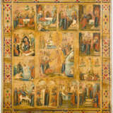 AN ICON SHOWING THE RESURRECTION OF CHRIST AND THE DESCENT INTO HELL SURROUNDED BY THE - photo 1