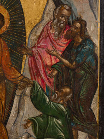 A FINE AND LARGE ICON SHOWING THE DESCENT INTO HELL - photo 4