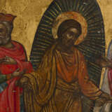 A FINE AND LARGE ICON SHOWING THE DESCENT INTO HELL - photo 5