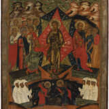 A MONUMENTAL ICON SHOWING THE DESCENT INTO HELL FROM A CHURCH ICONOSTASIS - photo 1