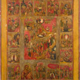 A MONUMENTAL ICON SHOWING THE RESURRECTION AND DESCENT INTO HELL SURROUNDED BY MAJOR - photo 1