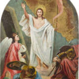 TWO ICONS: AN ICON SHOWING THE RESURRECTION OF CHRIST AND THE EUCHARIST - photo 3