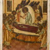 A LARGE ICON SHOWING THE DORMITION OF THE MOTHER OF GOD FROM A CHURCH ICONOSTASIS - фото 1