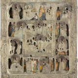 AN ICON SHOWING THE RESURRECTION OF CHRIST AND THE DESCENT INTO HELL SURROUNDED BY TWELVE - photo 1