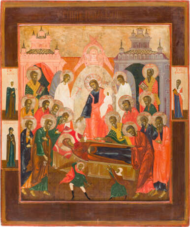 A VERY LARGE ICON SHOWING THE DORMITION OF THE MOTHER OF GOD - фото 1