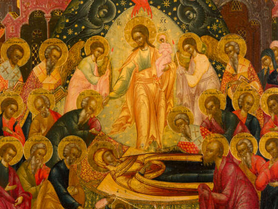 A VERY FINE ICON SHOWING THE DORMITION OF THE MOTHER OF GOD - photo 3