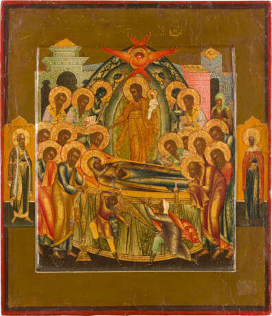 A FINE ICON SHOWING THE DORMITION OF THE MOTHER OF GOD - photo 1