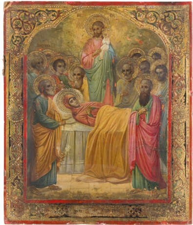 AN ICON SHOWING THE DORMITION OF THE MOTHER OF GOD - photo 1