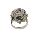 Spiral-shaped gold ring with sapphires and diamonds. Sapphire 21th century - photo 4