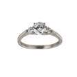 Bague en metal blanc avec pierres Swarovski blanches. - Achat en un clic