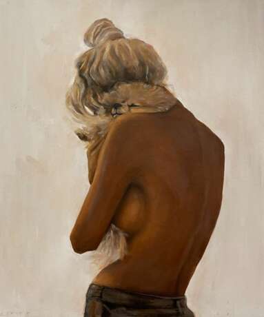  Мерьем Тайганская Обнаженная натура Масло на холсте 21 век oil painting 21th century г. - фото 3