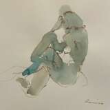 Serhiy Reznichenko Croquis de nu &agrave; l&amp;39;aquarelle 21e si&egrave;cle Papier 21th century - Foto 1