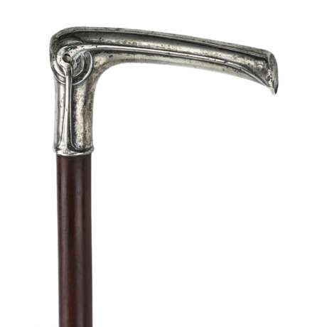 Walking cane with a silver handle. Silver 84 At the turn of 19th -20th century - photo 4