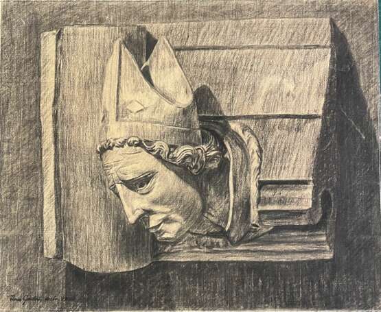 Европейская школа (XX) - Портрет святого Drawing realism 20th century г. - фото 6