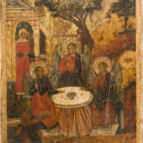 A VERY LARGE ICON SHOWING THE OLD TESTAMENT TRINITY - photo 1