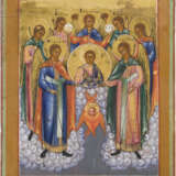 A SMALL ICON SHOWING THE SYNAXIS OF THE ARCHANGELS - photo 1