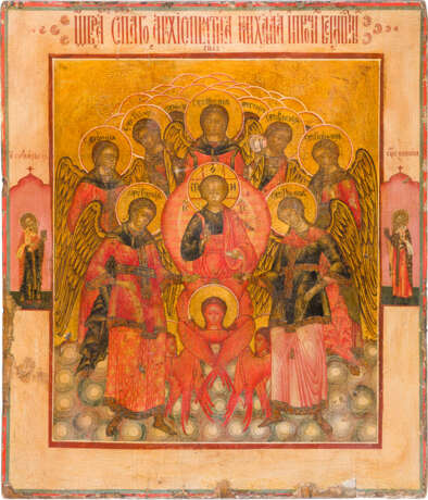 A LARGE ICON SHOWING THE SYNAXIS OF THE ARCHANGELS - фото 1