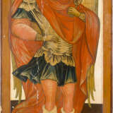 A PAIR OF MONUMENTAL ICONS SHOWING THE ARCHANGELS MICHAEL AND GABRIEL FROM A CHURCH - photo 2
