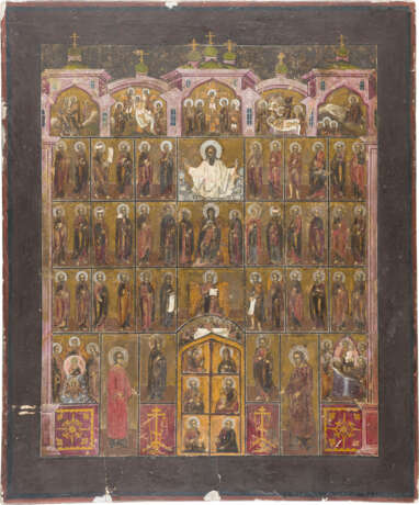 A LARGE ICON SHOWING A COMPLETE ICONOSTASIS - photo 1