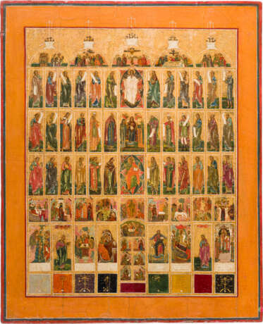 A VERY LARGE AND RARE ICON SHOWING A CHURCH ICONOSTASIS - photo 1