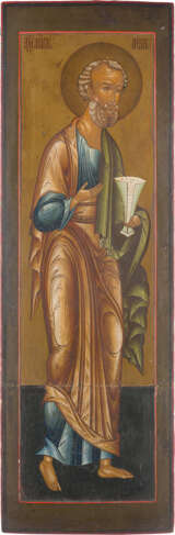A PAIR OF MONUMENTAL ICONS SHOWING STS. PETER AND PAUL FROM A CHURCH ICONOSTASIS - photo 2
